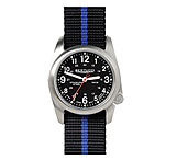 Image of Bertucci Watches A-2S Brushed Stainless Steel Thin Blue Line Watch