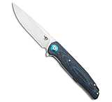 Image of Bestech Knives Ascot Liner Lock Flipper Knife Black/Blue CF/G-10 3.88 Satin 777F301F