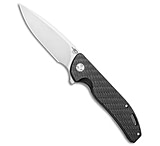 Image of Bestech Knives Bison Frame Lock Knife Titanium/CF Black 3.5 Stonewash D6ABC53A