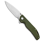 Image of Bestech Knives Bison Frame Lock Knife Titanium/G-10 OD Green 3.5 Stonewash FD045E78