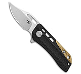 Image of Bestech Knives Engine Bowie Flipper Knife CF/Blue Ti 2.38 Satin BT1806B 62351F89