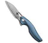 Image of Bestech Knives Isham Reticulan Frame Lock Knife Blue Ti 2 Damascus BT1810H 14769D3A