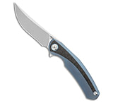 Image of Bestech Knives SAMBAC MagnaCut Frame Lock Knife Blue Ti + CF 3.6 SW/Satin C7BA6665