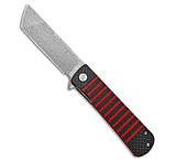 Image of Bestech Knives Titan Liner Lock Knife Red/G-10 CF 3 Damascus BL05B 9FBBBD08