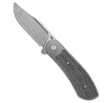 Image of Bestech Knives Vestige Frame Lock Knife White BB Ti + Black Micarta 3.5 Satin A8E56DD8