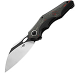 Image of Bestech Knives Nogard Framelock Ti CF BTKT2105D 3.38 in Carbon Steel Folding Knife