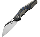 Image of Bestech Knives Nogard Framelock Ti CF 3.38 in Carbon Steel Folding Knife