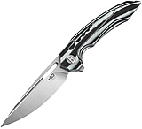 Image of Bestech Knives Ornetta Linerlock /White 3.63 in Carbon Steel Folding Knife