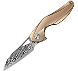 Image of Bestech Knives The Reticulan Framelock Gold Folding Knife