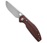 Image of Bestech Knives Bestechman Angry Owl Button Lock Knife Brown G-10 3.25 Satin/SW BMK12D-1 6D3E68F9