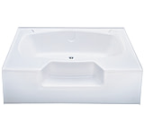 Image of Better Bath Abs Garden Tub With Center Drain 40in x 54&quot;