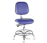 Image of Bio Fit Cleanroom/ESD Chairs, 4V Series, BioFit 4V57CRCVUV Class 100 Cleanroom Chairs (Ship Now! Models)