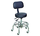 Image of Bio Fit Cushioned Stools with Chrome-Plated Finish, BioFit 1L41-C-EHLSR Desk Height