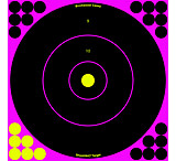 Image of Birchwood Casey Shoot-N-C Pink Reactive Target 12 Inch Bullseye 5 Per Package 34027