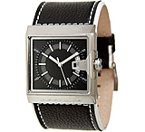 Image of Black Dice Solo Series Mens Wrist Watch - Leather Strap, Date Display, Analog