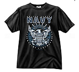 Image of Black Ink Navy Emblem T-Shirt - Men's