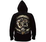 Image of Black Ink U.S.M.C. Bulldog Hooded Pullover Sweatshirt - Men's