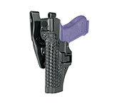 Image of BlackHawk Level 3 SERPA Light Bearing Holster, Glock 19/Glock 23/Glock 31/Glock 32/Glock 17/Glock 22, Left Hand, Basketweave, Black, 44H500BW-L