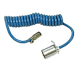 Image of Blue Ox BX88206 Coiled Electrical Cable 7 Way Round To 6 Way Socket