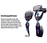 Image of Bobster Sport &amp; Street Interchangeable Lens Black Frame Convertible Goggles - Sunglasses with 3 Lens Set BSSA001AC