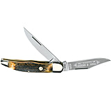 Image of Boker USA Hunter Stag 9 1/4&quot; Folding Knife w/ Leather Sheath