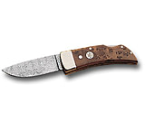 Image of Boker USA Thuya Wood Damascus Small Folding Pocket Knife w/ 4 1/2&quot; Open Length