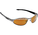 Image of Bolle Action Sport - Golf Vanadium Rx Prescription Sunglasses - EagleVision 2 Gold, AR - Matte Silver Frame