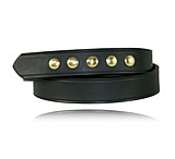 Boston Leather 1 1/2 Five-snap Belt, Gold Snap Finish Standard - 6583-2-58-GLD