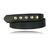Image of Boston Leather 1.5 Belt Five Snap Closure 6583-2-56-GLD