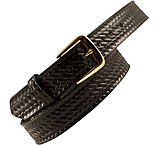 Image of Boston Leather 1.5 Off Duty Belt Basketweave with Gold Hardware