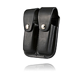 Image of Boston Leather Open Top Clip Pouch. Double Basketweave 