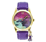 Image of Boum Aquarelle Watercolor Dial Leather-Band Watch