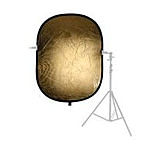 Image of Bowens Oval Reflector Panel 122X92cm Gold/Silver
