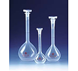 Image of BrandTech Volumetric Flasks with [SJ] Stoppers, Class A and Class B, BrandTech V673941 Class B Flasks, Polypropylene, Pack of 6