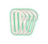 Image of Breakwater Supply Hingeless Carabiner 4-Pack - White Glow in the Dark 8396524D