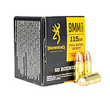 Browning Ammo B191800093 9mm 115gr Full Metal Jacket 50 Per Box/20 Case