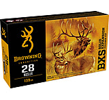 Browning BXS .28 Nosler 139 Grain Solid Expansion Polymer Tip Brass Cased Centerfire Rifle Ammunition