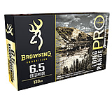 Browning Long Range Pro 6.5mm Creedmoor 130 Grain Sierra MatchKing Boat Tail Hollow Point Brass Cased Centerfire Rifle Ammunition