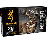 Browning Ammo Silver .28 Nosler 175 Grain Soft Point Brass Rifle Ammunition