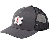 Image of Browning Bg Cap Border 110 Mesh Snapbck Charcoal Square Patch Osfm