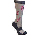 Image of Browning Bg Ladies Heartland Calf Socks Med White/grey/pink Buckmark