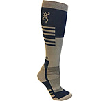 Image of Browning Bg Unisex Elm Socks M/l Blue &amp; Taupe Calf Height