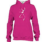 Image of Browning Women's Hoodie Fuscia/camo W/buck Mark Logo<