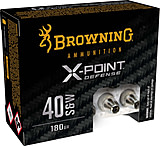 Browning X-Point .40 S&amp;W 180 grain X-Point Brass Cased Centerfire Pistol Ammunition