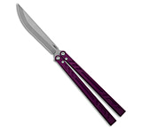 Image of Bladerunners Systems BRS Barebones Balisong Butterfly Knife Purple Aluminum Channel 4.5 SW 967E476C