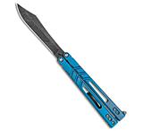 Image of Bladerunners Systems BRS Premium Alpha Beast Balisong Butterfly Knife Blue Ti 4.5 Acid 9F57761B