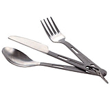 Image of Brunton 3 piece Titanium Flatware Set Fork, Spoon, Knife MY - TI