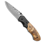 Image of BucknBear Buck N Bear Army Liner Lock Folder Knife Burlwood 3.25 Damascus 3D37C911