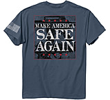 Image of Buck Wear T-shirt &quot;america Safe Again&quot; S-sleeve Slate Lrg