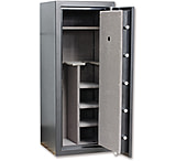 Image of Bulldog Cases &amp; Vaults 59x28x22 Deluxe Fire Rated Floor Vault w/ Mech. Lock, Shelves- black